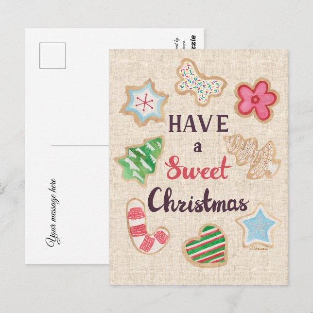 Have a Sweet Christmas Greeting Card Vykort (Fram/baksida)