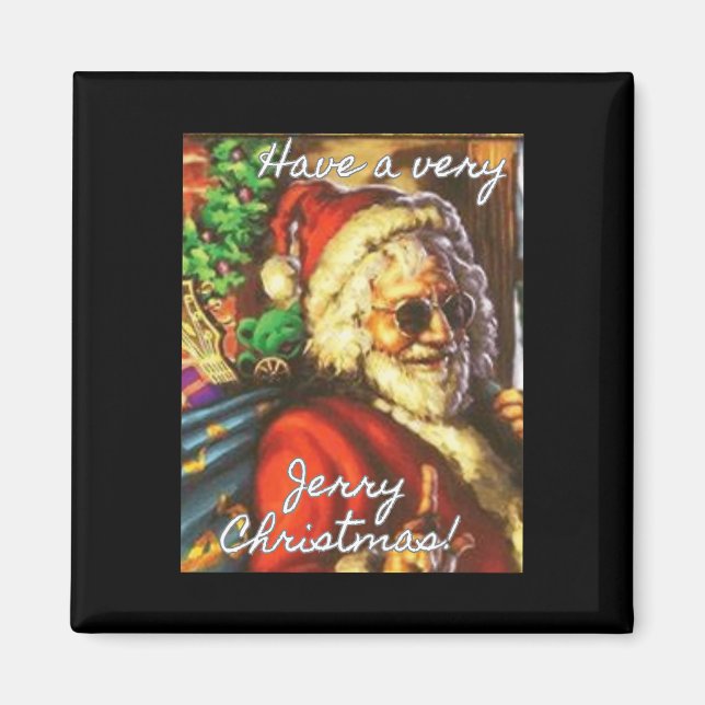 Have A Very Jerry Christmas Garcia Santa Holiday  Magnet (Framsidan)