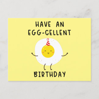 have an eggcellent birthday funny birthday vykort