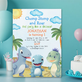 Have fun like a Dinosaur, Birthday boy Inbjudningar