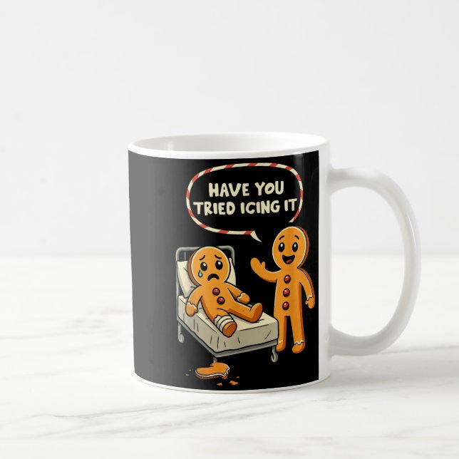 Have You Tried Icing It Gingerbread Nurse Christma Kaffemugg (Höger)