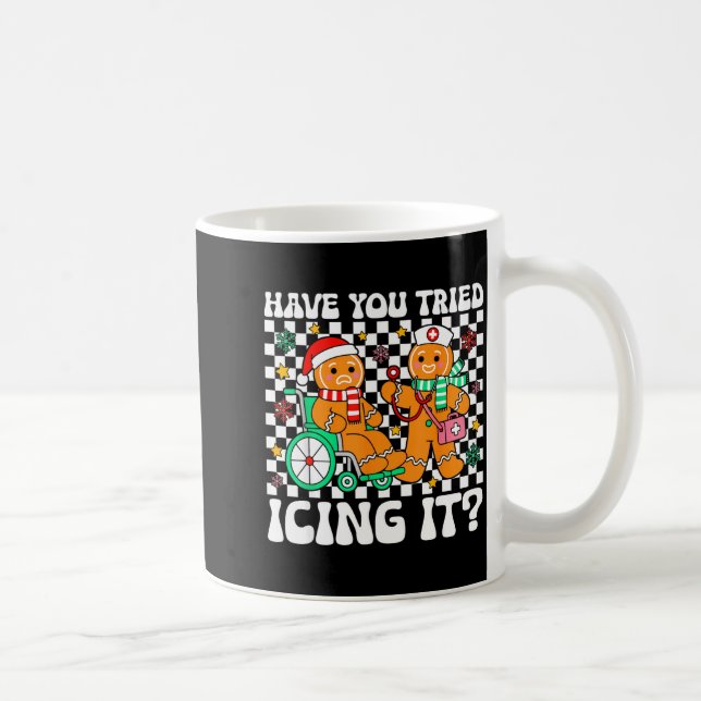 Have You Tried Icing It Gingerbread Nurse Christma Kaffemugg (Höger)
