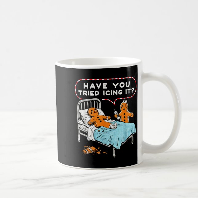 Have You Tried Icing It Gingerbread Nurse Christma Kaffemugg (Höger)