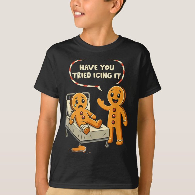 Have You Tried Icing It Gingerbread Nurse Christma T Shirt (Framsida)