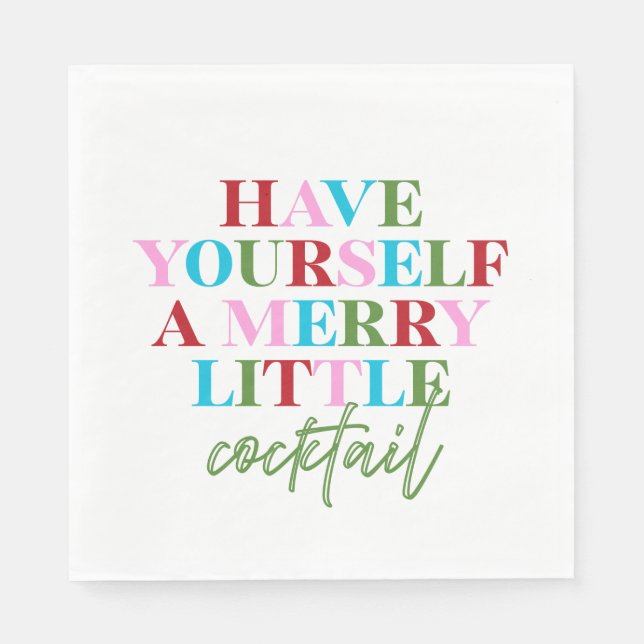 Have Yourself A Merry Little Cocktail Bachelorette Pappersservett (Framsidan)