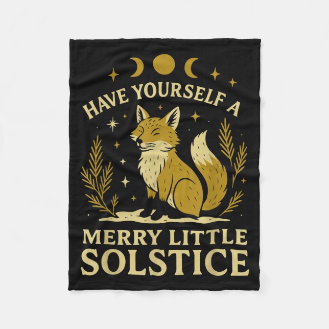 Have Yourself A Merry Little Solstice Fox Mystic  Fleecefilt (Framsidan)