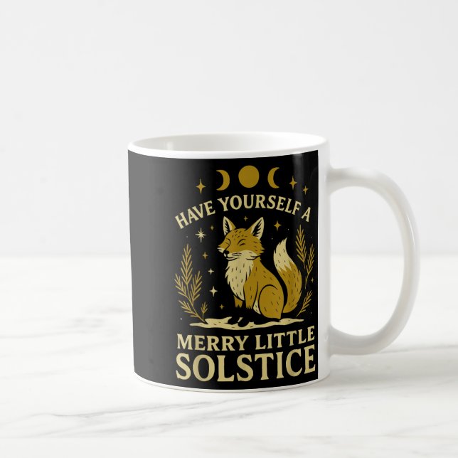 Have Yourself A Merry Little Solstice Fox Mystic  Kaffemugg (Höger)