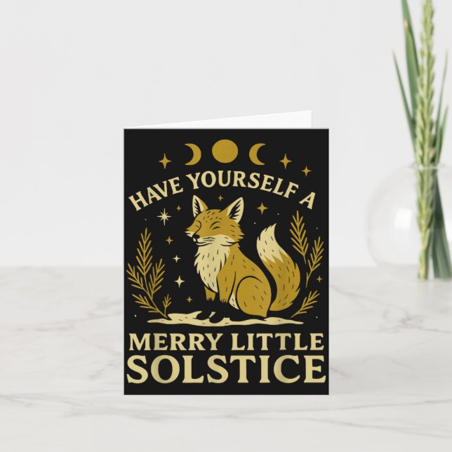 Have Yourself A Merry Little Solstice Fox Mystic  Kort (Framsida)