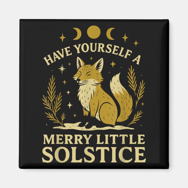 Have Yourself A Merry Little Solstice Fox Mystic  Magnet (Framsidan)