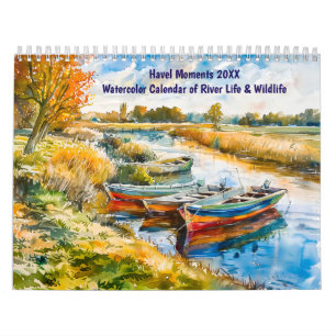 Havel-ögonblick – Akvarellkalender över floden  Kalender