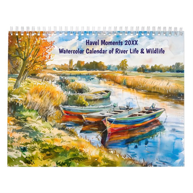 Havel-ögonblick – Akvarellkalender över floden  Kalender (Omslag)