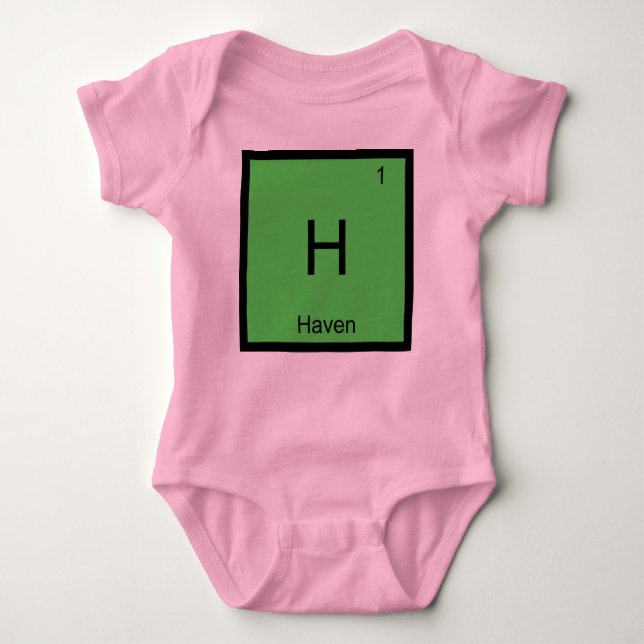 Haven Namn Chemie Inslag Periodic Bord T Shirt (Framsida)