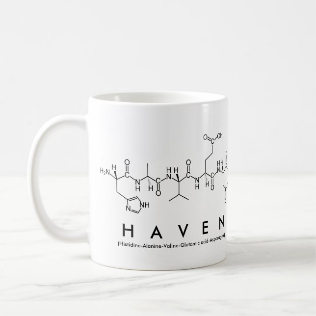 Haven peptide namn mugg (Vänster)