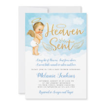 Haven Sent Angel Boy Shower-inbjudan