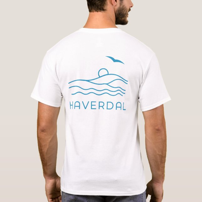 Haverdal Sverige Ocean Helgdag T Shirt (Baksida)