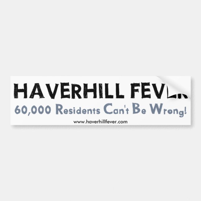 Haverhill feberbildekal bildekal (Framsidan)