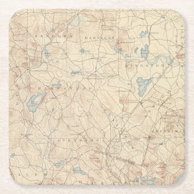 Haverhill Massachusetts Underlägg Papper Kvadrat (Framsidan)