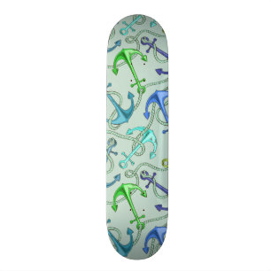 Havet ankrar och repmönster skateboard bräda 19,5 cm