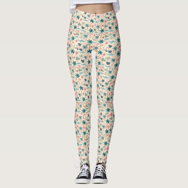 Havet är dit jag går för föryngring leggings (Framsida)