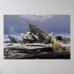 Havet av is av Caspar David Friedrich Poster