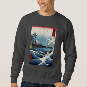 Havet av Satta i det Suruga landskapet, Hiroshige Lång Ärmad Tröja