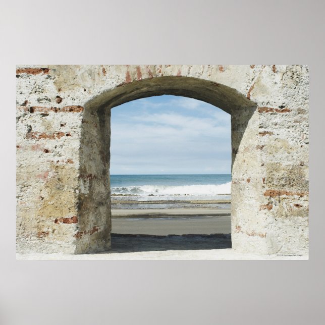 Havet betraktat från en stilbana poster (Framsidan)