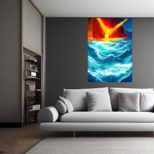 Havet brinner AI Art Poster
