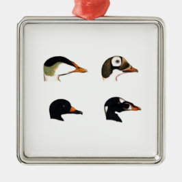 Havet duckar logotypen julgransprydnad metall