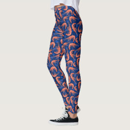 Havet för räkaräkakorall bubblar nautiskt leggings
