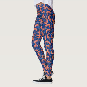 Havet för räkaräkakorall bubblar nautiskt leggings