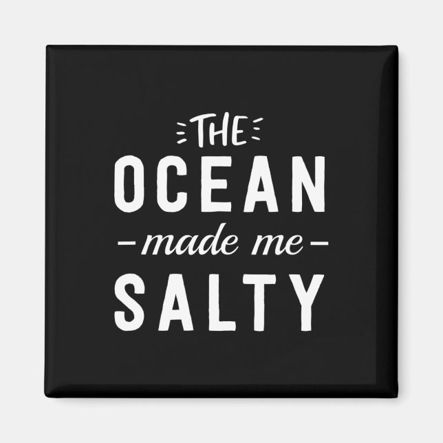 Havet gjorde mig salt - Present för semester  Magnet (Framsidan)