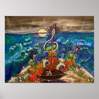 Havet Harmony - Om Canvas Painting Poster
