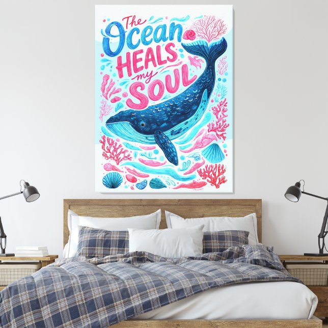 Havet läker min själ canvastryck (Insitu (sovrum))