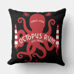 Havet och Fantasy Octopus Nautical Mugg Ser Kudde