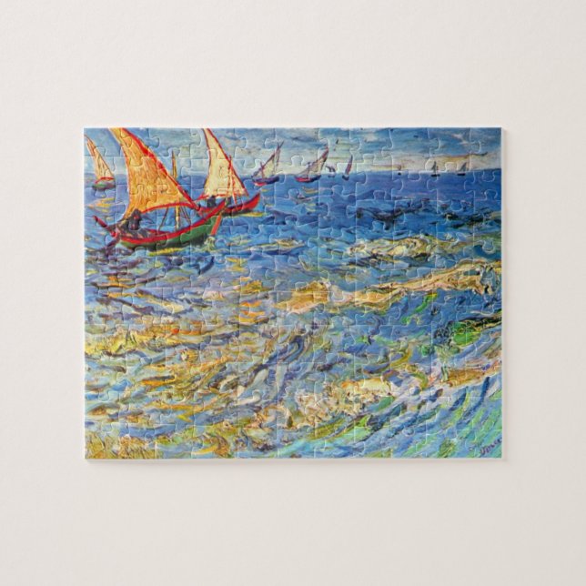 Havet på Saintes-Maries av Van Gogh Pussel (Horisontell)