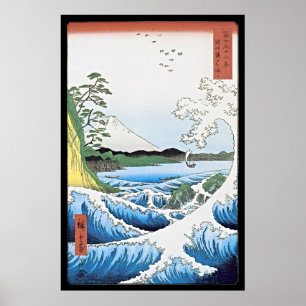 Havet på Satta i det Suruga landskapet Poster