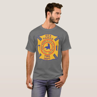 Havet parkerar brandstationen (mörka grå färg) tee