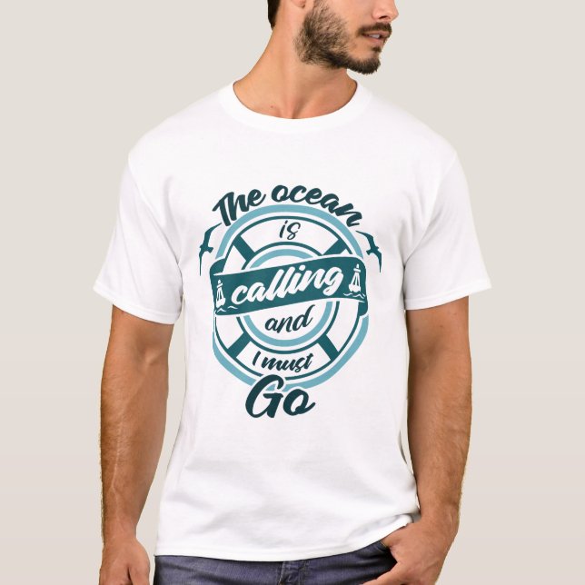 Havet ropar och jag måste gå T-shirt (Framsida)