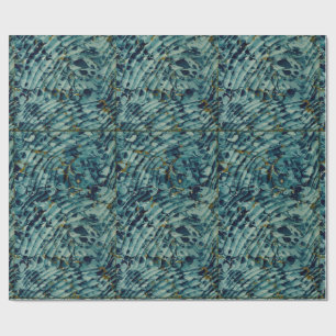 Havet skummar blått Marbleized bokEndpapers Presentpapper
