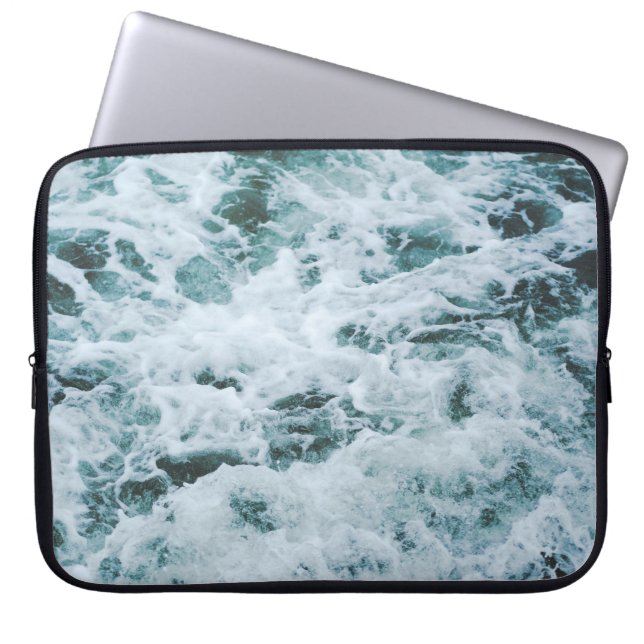 HAVET VATTEN PÅ FOKUS FOTOGRAFI LAPTOP FODRAL (Framsidan)