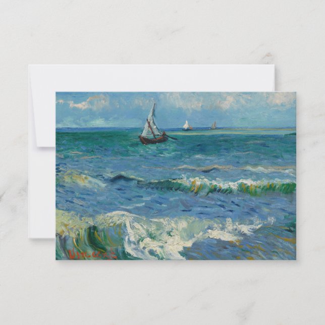 Havet vid Les Saintes Maries de la Mer | Van Gogh Anteckningskort (Framsida)