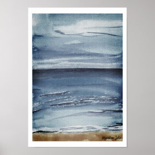 Havet vid Nightfall Poster