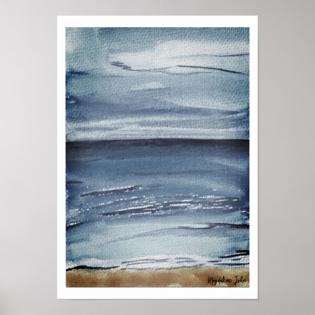 Havet vid Nightfall Poster (Framsidan)