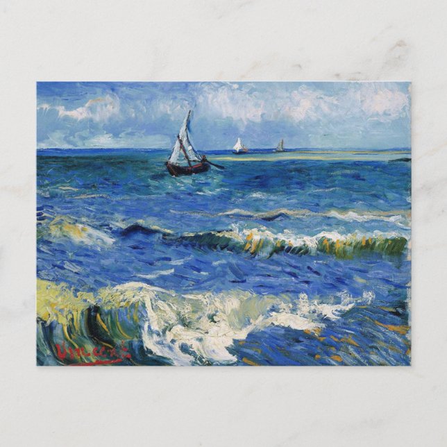 Havet vid Saintes Maries de la Mer, Van Gogh Post Vykort (Framsida)