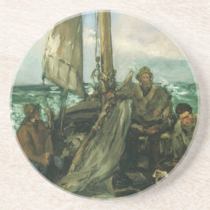 Havets arbetare av Edouard Manet, Vintage Art Underlägg Sandsten