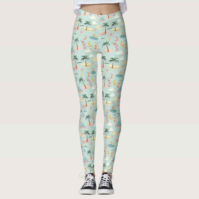 Havets brus är musik för själen leggings (Framsida)