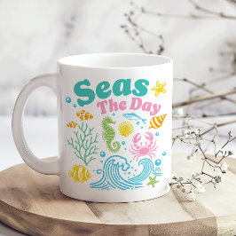 "Havets dag" Boho Colorful Coastal Kaffemugg