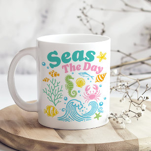 "Havets dag" Boho Colorful Coastal Kaffemugg