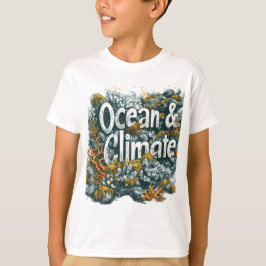 Havets dag - Havets dag och klimattext med korall T Shirt