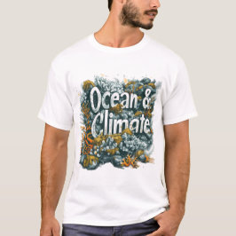 Havets dag - Havets dag och klimattext med korall T Shirt